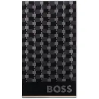 BOSS Badetuch aus Baumwoll-Samt mit geometrischem Jacquard-Muster Grösse ONESI