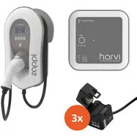 Myenergi Zappi V2.1 - 22 kW inkl. Harvi + 3x CT Klemmen - Typ 2 - 6,5M - Ladestation-ZAPPI-2H22TW-T+HARVI-65A3P+3xCT100-16-05