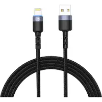 Tellur TLL155373, 1,2 m, Lightning, USB A, Männlich, Männlich, Schwarz