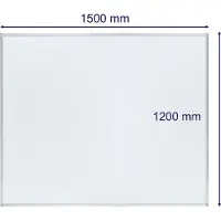 Franken Whiteboard X-tra!Line, Wandmontage im Hoch- & Querformat, Stahl weiß lackiert & Aluminiumrahmen, magnethaftend, Ablageschale, B 1500 x H 1200 mm