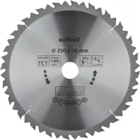 Wolfcraft 1 Tischkreissägebl. HM, 24 Zähne, ø250mm