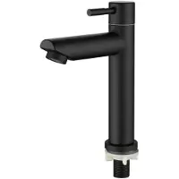 OEM Kaltwasserhahn für Gäste-WC - Kaltwasserhahn - 304 Edelstahl - Schwarz