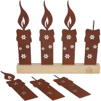 UNUS Adventskerzen-Aufsteller im Rostdesign in Rost | Gr.: onesize
