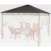 Markenlos Ersatzdach für 3x3m Stil Pavillon in Grau RAL 7012