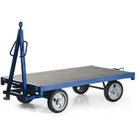 Bakoprotaurus Bako Logistiksysteme Industrie-Anhänger mit Kugellenkkranz 5t Traglast Vollgummi 2000x1000mm