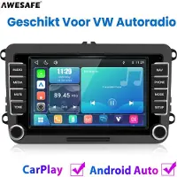 AWESAFE Android Autoradio 10 Zoll 128GB für VW Golf 7 (2012–2017) mit CarPlay & Android Auto Navigation & Bluetooth
