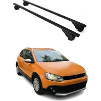 Omac Dachträger Grundtäger für VW Polo Schrägheck 2009-2017 75kg Metall Schwarz 2 tlg
