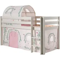 58 aufm Kessel Kinderbett Karolina 210x114x106 Massivholz Weiß Textilset Burg 2