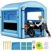 StarTech.com Aufblasbare Lackierkabine - Spritzkabinenzelt 3 x 2,5 x 2,5 m - Gebläse 550 W - Luftfiltersystem - Runddach - Oxford-Gewebe 210D - Für Autoteile