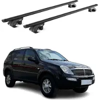 Aurilis Dachträger Grundtäger für Ssangyong Rexton I 2001-2006 5tür 90kg Alu ABE Schwarz