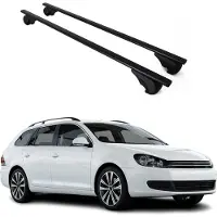Omtec Dachträger Grundtäger für VW Jetta 2008-2025 75kg Metall Schwarz 2 tlg