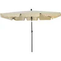 Akord Strandsonnenschirm FLOKS mit UV-Schutz beige Gewicht 2,8 kg L200xB123xH235 cm