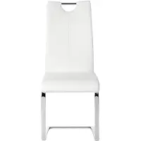 Idimex Esszimmerstuhl Schwingstuhl SABA, Set mit 4 Stühlen, chrom/weiß