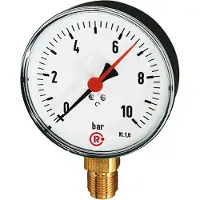 RIEGLER Standardmanometer, Kunststoffgeh., G 1/2 unten, 0-60,0 bar, Ø 100