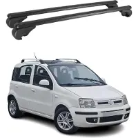 Omtec Dachträger Grundtäger für Fiat Panda Classic 2011-2013 75kg Alu Schwarz 2 tlg