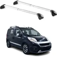 Omac Dachträger Grundtäger für Fiat Fiorino 2007-2016 100kg Alu Silber 2 tlg ABE