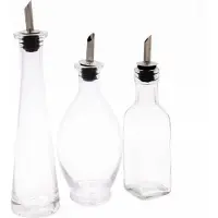 Kitchencraft 3er-Set Öl- und Essigflaschen aus Glas mit Glocke, Pyramide und normalen Flaschen