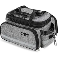 OKWISH Fahrradtaschen, Fahrrad Gepäckträgertasche, Fahrradtasche Gepäckträger hinten, Fahrrad Satteltasche groß, Multifunktionale Fahrradtasche, Reflektierende Fahrradtasche