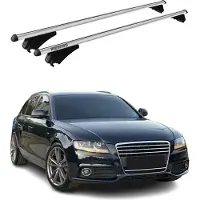 Menabo Dachträger Grundtäger für Audi A4 Allroad 2007-2015 75kg Alu Silber 2 tlg