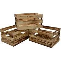 UNUS 3er Set Holzkiste in Braun | Gr.: onesize