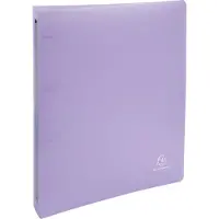 Exacompta Chromaline Pastel 30 mm Ringbuch PP (Polypropylen) DIN A4+ 4 Ringe Mauve 51975E 15 Stück
