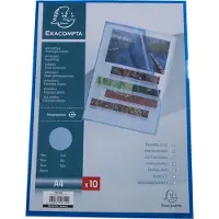 Exacompta Klarsichthülle 56112E DIN A4 PP (Polypropylen) Blau 100 Stück