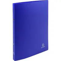 Exacompta 54162SE 25x Ringbuch aus PP 500μ mit 2 Ringen 15mm, Rücken 20mm, blickdicht, für Format DIN A4 - Dunkelblau