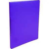Exacompta 54166E 25x Ringhefter aus PP 500μ mit 2 Ringen 15mm, Rückenbreite 20mm, Chromaline, 32x25cm für DIN A4 - Violett