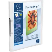 Exacompta 54960E 25x Ringbuch aus PP 500μ, 2 Ringe 15mm, Rücken 20mm, 32x25cm für DIN A4, Chromaline Kreacover - Transparent