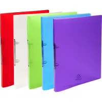 Exacompta 54198E 30x Ringbuch Crystal Colours mit 2 Ringen 15mm aus PP, A4 - Farben sortiert