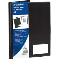 Exacompta CDB50Z 2x Sichtmappe mit Deckel aus PVC 1,4mm, 50 Hüllen, Guildhall, für Format DIN A4 - Schwarz