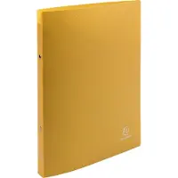 Exacompta 54196SE 25x Ringbuch aus PP 500μ mit 2 Ringen 15mm, Rücken 20mm, blickdicht, für Format DIN A4 - Gelb