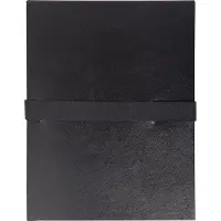 Exacompta 2641E 10x Mappe mit dehnbarem Rücken balacron sans rabat Gürtel mit Klettverschluss - 24x32cm - Schwarz