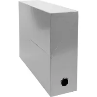 Exacompta 89937E 5x Transferbox aus Karton, Rücken 90mm, 25x33cm für DIN A4 - Iderama - Grau