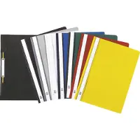 Exacompta 449225B 25x Schnellhefter mit Beschriftungsstreifen aus PP, für Format DIN A4, farbig sortiert - Farben sortiert