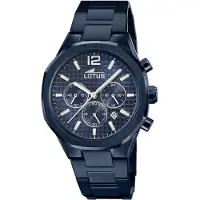 Lotus Herren Uhr Classic Elegant Edelstahl Armbanduhr blau UL18848/1