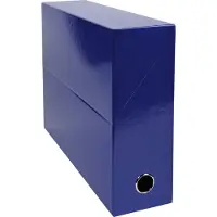 Exacompta 89922E 5x Transferbox aus Karton, Rücken 90mm, 25x33cm für DIN A4 - Iderama - Dunkelblau