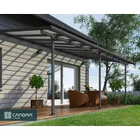 Palram Aluminium Terrassenüberdachung Feria Anthrazit 295x610x305 cm