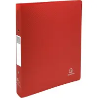 Exacompta 54395E 10x Ringbuch aus festem PP 1000μ mit 2 Ringen 30mm, Rücken 40mm, blickdicht, DIN A4 MAXI - Rot