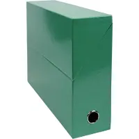 Exacompta 89933E 5x Transferbox aus Karton, Rücken 90mm, 25x33cm für DIN A4 - Iderama - Dunkelgrün