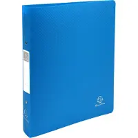 Exacompta 54392E 10x Ringbuch aus festem PP 1000μ mit 2 Ringen 30mm, Rücken 40mm, blickdicht, DIN A4 MAXI - Hellblau