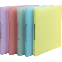 Exacompta 54170E 20x Ringbuch A4 aus PP, 2 Ringe 15mm, Chromaline Pastell - Farben sortiert