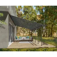 Palram - Canopia Aluminium Terrassenüberdachung Feria Anthrazit 387x787x305 cm