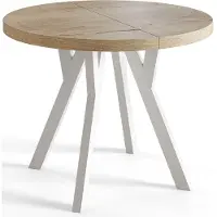Alpi Möbel Esstisch Rund Ovo, Esstisch Ausziehbar 110-210 cm, Moderner Wohnzimmertisch und Küchentisch, Halifax