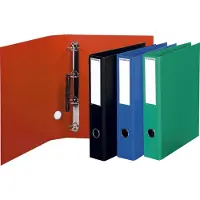 Exacompta 51740E 10x Ringbuch aus kaschiertem Karton, 4 Ringe 50mm, Rücken 70mm, 32x29cm für DIN A4 Maxi - Farben sortiert