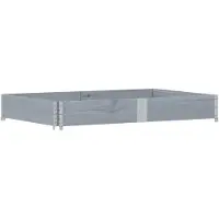 vidaXL Pflanzkasten Grau 150x100 cm Massivholz Kiefer
