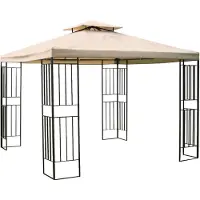 DELUKE Pavillon ROLAND Schwarz Stahl | Gartenpavillon Gartenlaube für Garten/Terrassen