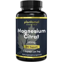 Plantomol Essentials - Magnesium-Citrat Kapseln 240mg Magnesium hochdosiert /Tag vegan 180 St