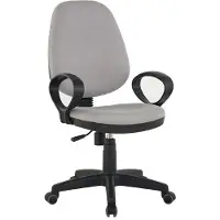 CasaDolce Casa Dolce Bürostuhl POLO, 57x57x98-108 cm, Stoff, höhenverstellbar, grau, mit Armlehnen,