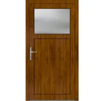 Haustuerenland.de Kunststoff Nebeneingangstür nach Maß "ANTONIA-Q" Golden Oak holzähnlich innen öffnend DIN links